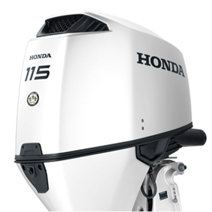 Motor barca Honda BF115 XRU cu mansa cizma extralunga gama Mecanica 115 CP 4T pornire electrica elice de aluminiu cu 3 aripi port incarcare 40A-ALB NH565 “Grand&nbsp;Prix”