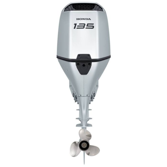 Motor barca Honda BF135 LRU cu mansa cizma lunga gama Mecanica 135 CP 4T pornire electrica elice de aluminiu cu 3 aripi port incarcare 40A-GRI clasic Honda