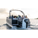 Motor barca Honda BF350 XCDU cu mansa cizma lunga DBW 150 CP 4T pornire electrica elice contrarotanta de inox cu 3 aripi port incarcare 70A-Argintiu Aquamarine