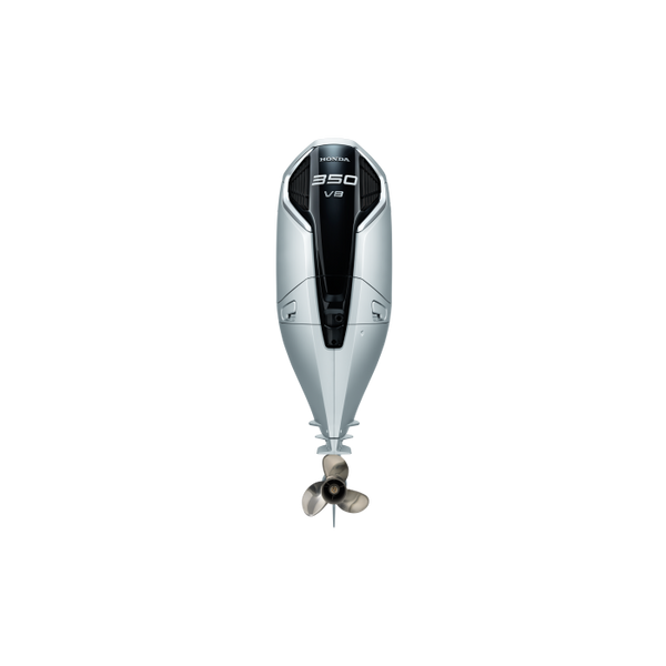 Motor barca Honda BF350 XCDU cu mansa cizma lunga DBW 150 CP 4T pornire electrica elice contrarotanta de inox cu 3 aripi port incarcare 70A-Argintiu Aquamarine