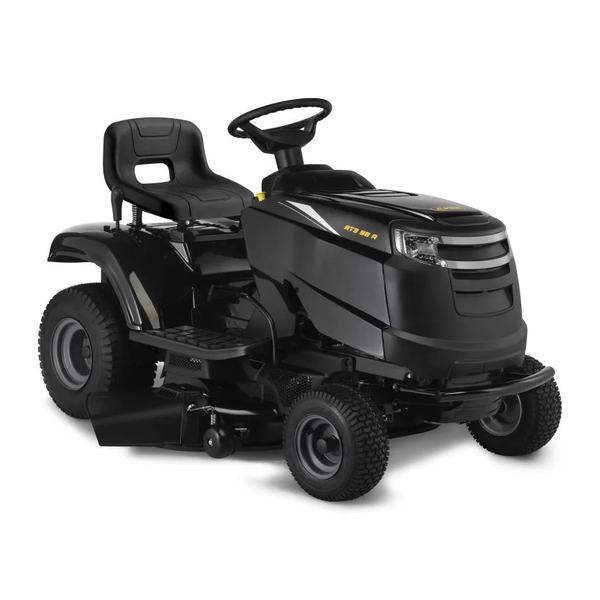 Tractoras de tuns gazon Alpina AT3 98 A putere 6.5 kW benzina 5+1 viteze latime taiere 98 cm 7 trepte taiere acumulator 18 Ah 12V