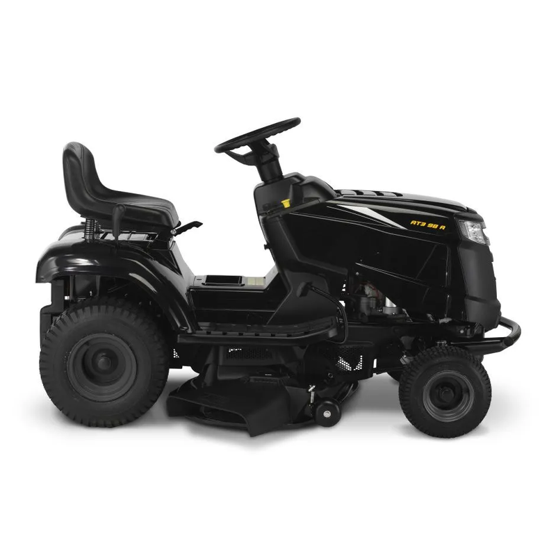 Tractoras de tuns gazon Alpina AT3 98 A putere 6.5 kW benzina 5+1 viteze latime taiere 98 cm 7 trepte taiere acumulator 18 Ah 12V