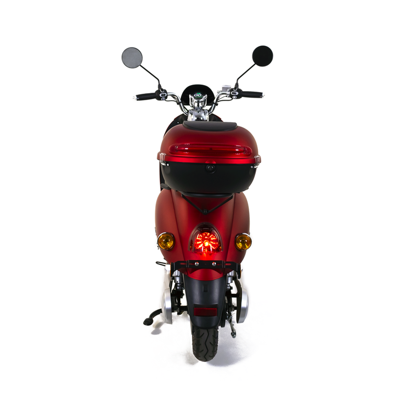 Scuter electric Rotakt Mandarin putere 1600W viteza 25 km/h autonomie 55 km baterie Litiu-ion 60V/20Ah greutate admisa 150kg fara permis