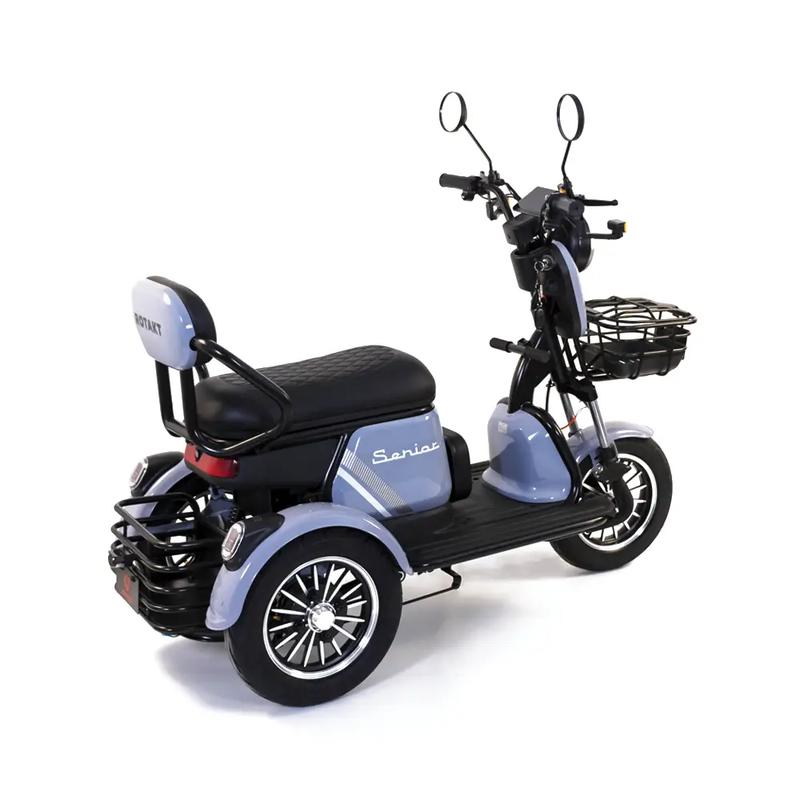Tricicleta electrica Rotakt Senior putere 1000W viteza 25 km/h autonomie 62 Km acumulatori 60V/20Ah greutate admisa 187kg fara permis - Verde