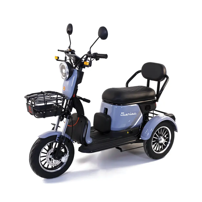 Tricicleta electrica Rotakt Senior putere 1000W viteza 25 km/h autonomie 62 Km acumulatori 60V/20Ah greutate admisa 187kg fara permis - Verde