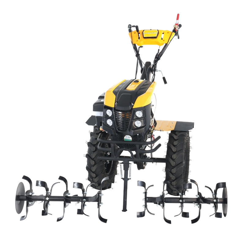 Agregat 4x4 Benzina Motocultor ProGARDEN Campo 1873V2 Alpine + Remorca ProGARDEN Alpine RM500T cu tractiune