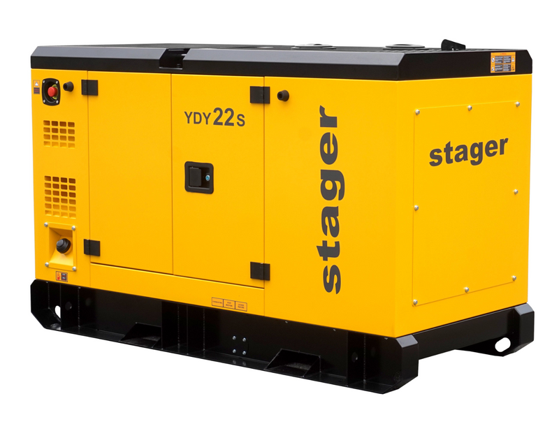 Generator insonorizat Stager YDY22S 22kVA 87A 1500rpm monofazat diesel