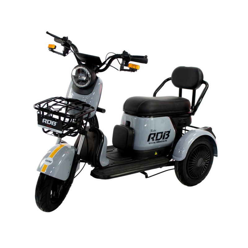 Tricicleta electrica RDB Rabbit 1000W 25 km/h fara permis 2022 gri