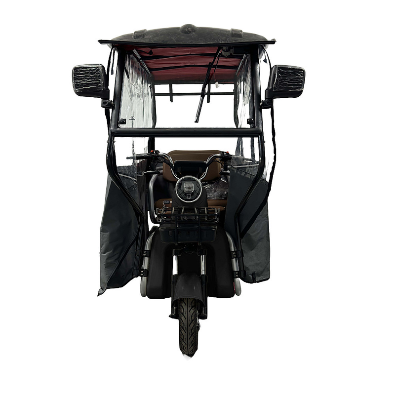 Tricicleta electrica RDB LONG cu acoperis si prelata fara permis 1800W 25km/h negru