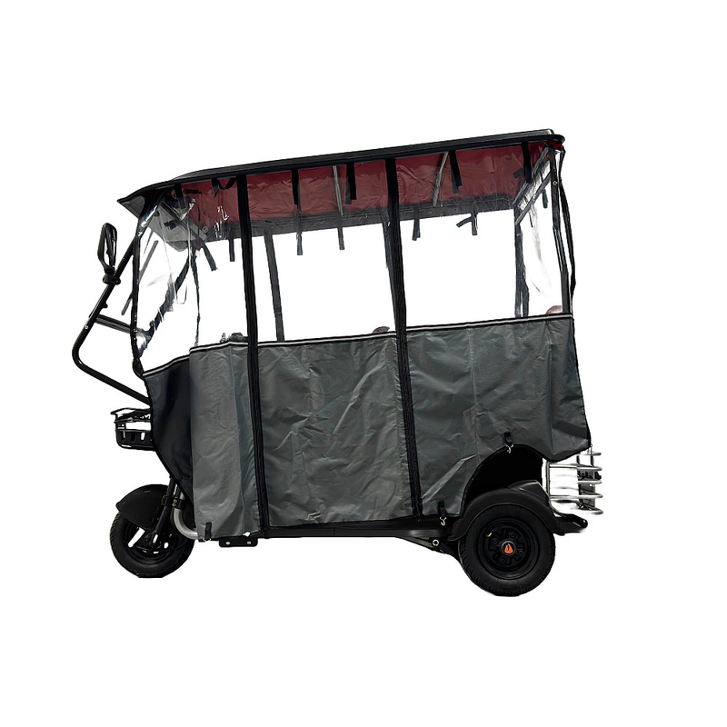 Tricicleta electrica RDB LONG cu acoperis si prelata fara permis 1800W 25km/h negru