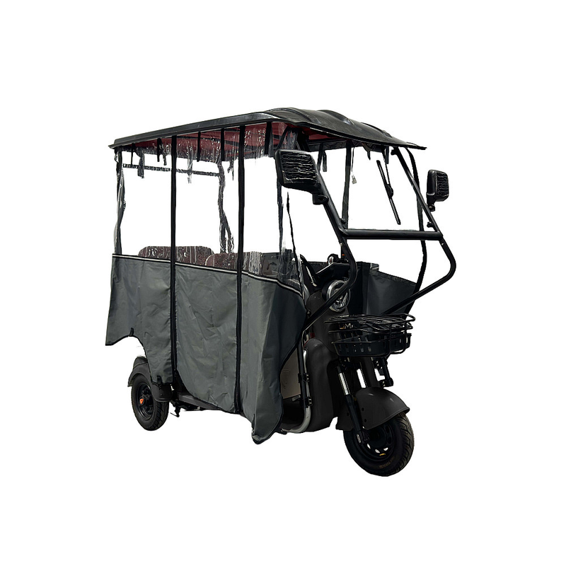 Tricicleta electrica RDB LONG cu acoperis si prelata fara permis 1800W 25km/h rosu