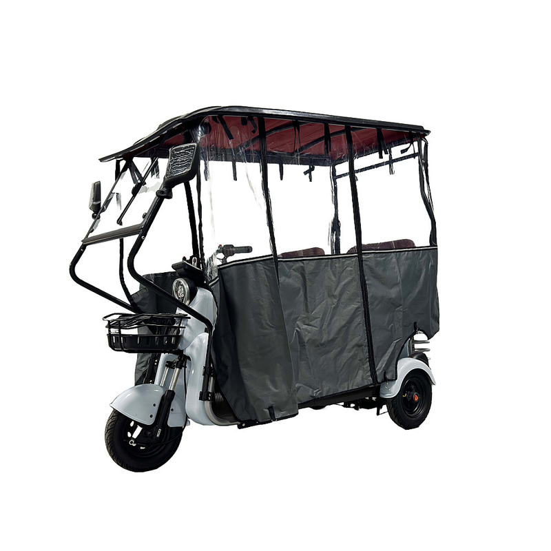 Tricicleta electrica RDB LONG cu acoperis si prelata fara permis 1800W 25km/h gri