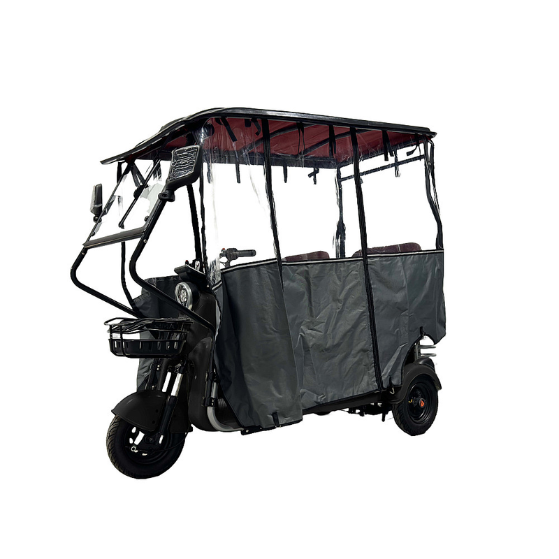 Tricicleta electrica RDB LONG cu acoperis si prelata fara permis 1800W 25km/h negru