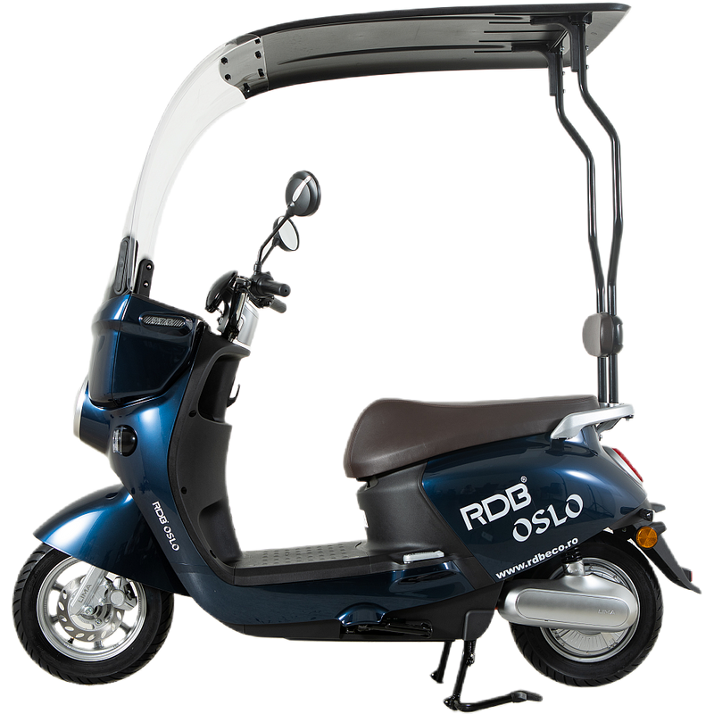 Scuter electric RDB OSLO putere 2000W viteza 25km/h autonomie 40-50 km 72V 20Ah fara permis culoare albastru