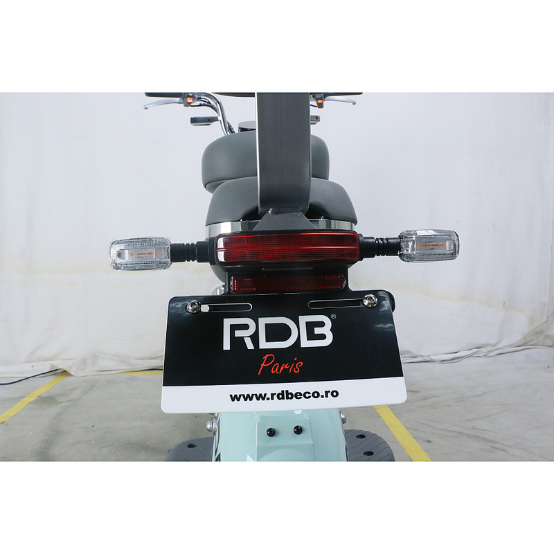Scuter Electric RDB PARIS 600W fara permis 48V 20Ah 25km/h maro
