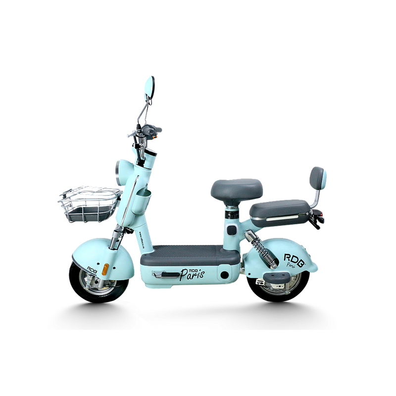 Scuter Electric RDB PARIS 600W fara permis 48V 20Ah 25km/h albastru
