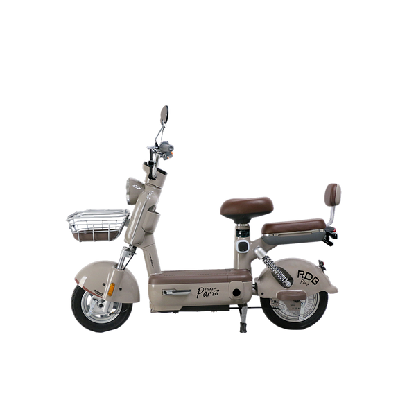 Scuter Electric RDB PARIS 600W fara permis 48V 20Ah 25km/h maro