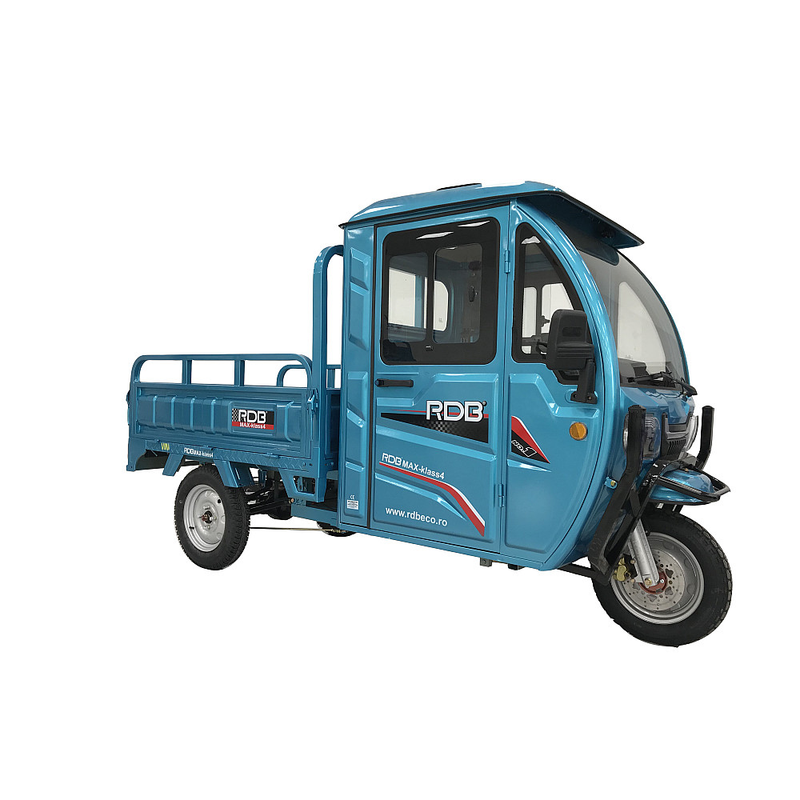 Tricicleta electrica RDB MAX-Klass4 acoperis inchis fara permis 72V 32Ah 4000W 25km/h albastru