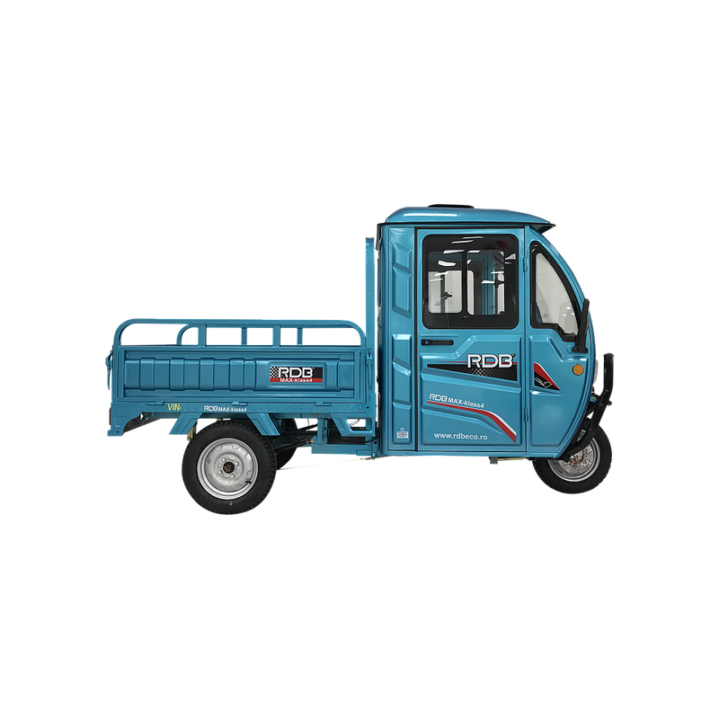 Tricicleta electrica RDB MAX-Klass4 acoperis inchis fara permis 72V 32Ah 4000W 25km/h albastru