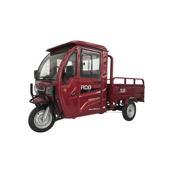 Tricicleta electrica RDB MAX-Klass4 acoperis inchis fara permis 72V 32Ah 4000W 25km/h rosu