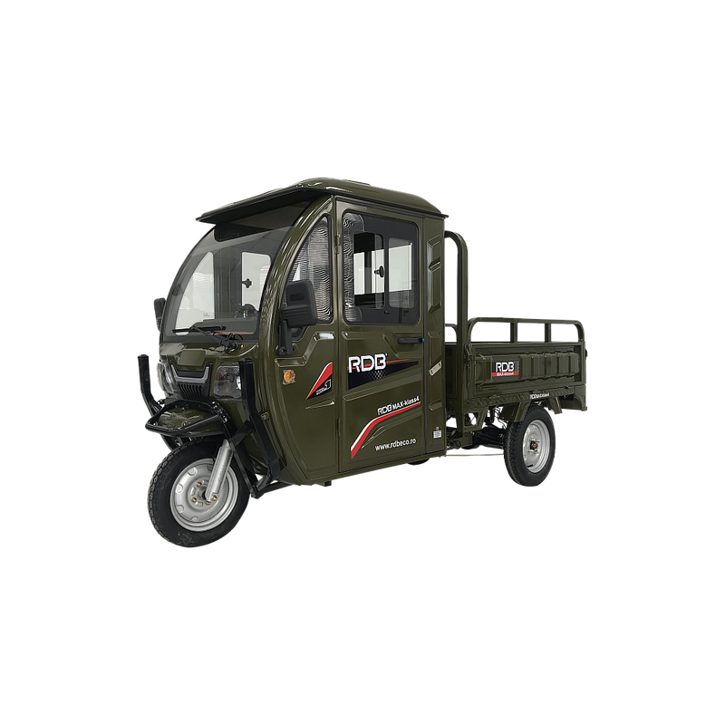 Tricicleta electrica RDB MAX-Klass4 acoperis inchis fara permis 72V 32Ah 4000W 25km/h verde