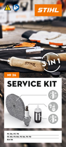 STIHL Kit Service 26 pentru motocoase pe benzina FC 56 / FC 70 / FS 40 / FS 50 / FS 56 / FS 70 / HT 56 / KM 56