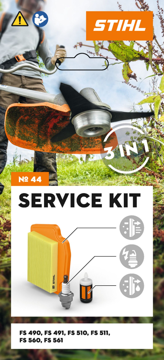 STIHL Kit Service 44 pentru motocoase pe benzina FS 490 / FS 491 / FS 510 / FS 511 / FS 560 / FS 561