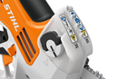 Fierastrau STIHL GTA 40 lama 15 cm pas lant 1/4"P carcasa plastic sistem AS cu 2 x acumulatori AS 2 si incarcator rapid AL 5-2