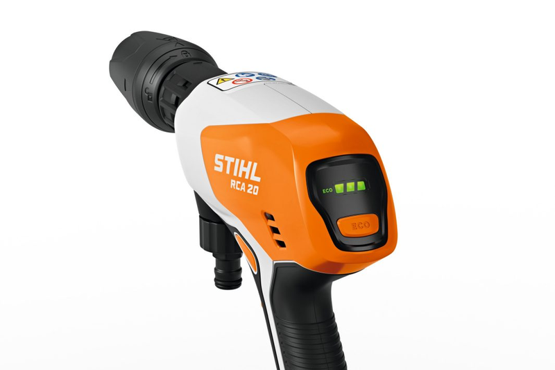 Set Spalator presiune STIHL RCA 20 presiune 24 bar cu 2x acumulatori AS 2 si incarcator AL 1 debit 230 l/h geanta