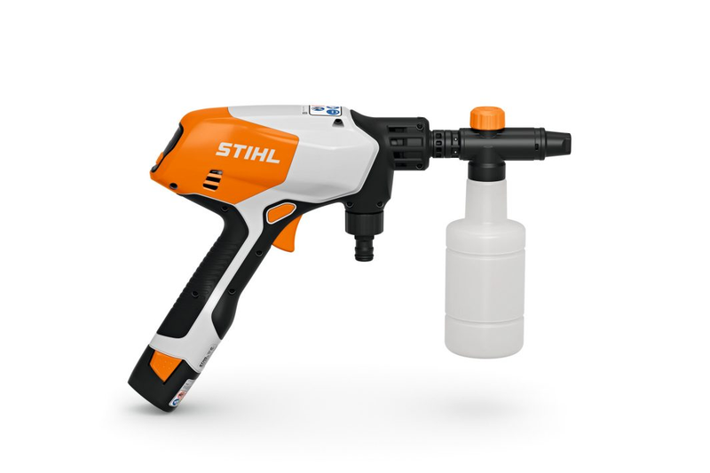 Set Spalator presiune STIHL RCA 20 presiune 24 bar cu 2x acumulatori AS 2 si incarcator AL 1 debit 230 l/h geanta