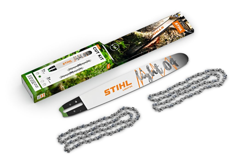 STIHL Kit Service 13 cu 2x lanturi 3/8" Rapid Super (RS, 1,6 mm) +  sina Light 04, 3/8", 1,6 mm (40 cm)