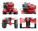 Motocultor Rotakt Titan RO110RV cu kit de capotare motor 8 CP 212 cmc benzina 2+1 viteze latime lucru 56-90 cm freze roti cauciuc 5.00-8" roti metal cultivator plug reversibil 3l ulei