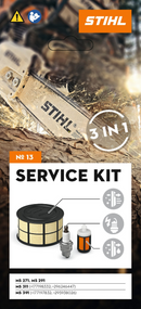 STIHL Kit Service 13 cu filtrul de aer din fleece, bujie, filtrul de combustibil pentru MS 271 / MS 291 / MS 311 / MS 391