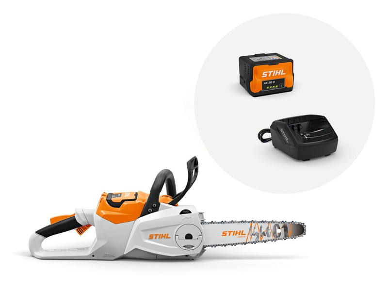 Motofierastrau STIHL MSA 80.0 C-B putere 1.2 kW pas lant 1/4" sistem AK cu acumulator AK 30 si incarcator AL 101