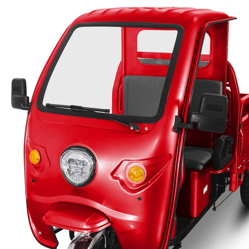Tricicleta electrica Voltarom Hercules VT5 putere 3900 W 72V 45 AH viteza 45 km/h autonomie 50 km cu cabina necesita permis culoare gri