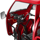 Tricicleta electrica Voltarom Hercules VT5 putere 3900 W 72V 45 AH viteza 25 km/h autonomie 50 km cu cabina fara permis culoare rosu