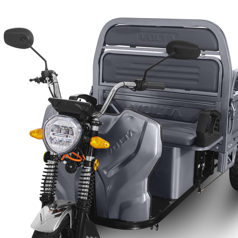 Tricicleta electrica Voltarom Hercules VT5 putere 3900 W 72V 45 AH viteza 25 km/h autonomie 50 km fara permis culoare gri