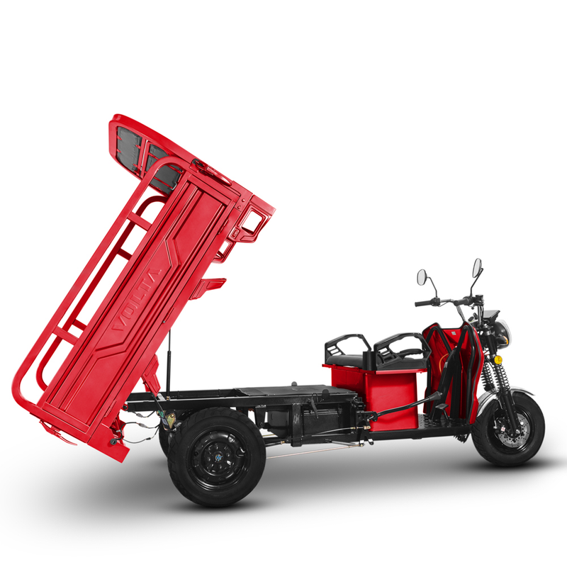 Tricicleta electrica Voltarom Hercules VT5 putere 3900 W 72V 120 AH viteza 25 km/h autonomie 120 km fara permis culoare gri