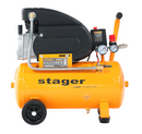 Compresor aer Stager Air 20D24 putere 1.5 kW debit 200 l/min presiune 8 bar rezervor 24L monofazat angrenare directa