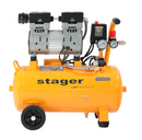 Compresor aer Stager Air 14DS24 putere 0.75 kW debit 135 l/min presiune 8 bar rezervor 24L monofazat angrenare directa silentios