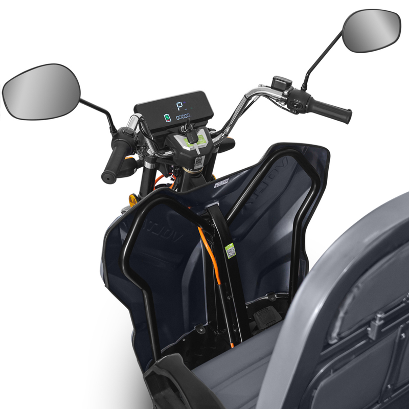 Tricicleta electrica Voltarom Hercules VT5 putere 3900 W 72V 60 AH viteza 25 km/h autonomie 70 km fara permis culoare gri
