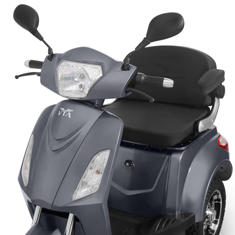 Tricicleta electrica Voltarom VM4 putere 1000 W 22 AH 60V viteza 25 km/h autonomie 50 km fara permis culoare gri