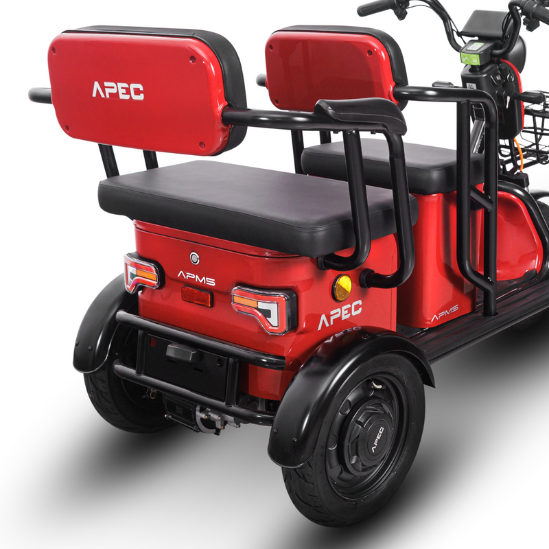 Tricicleta electrica Voltarom APM5 putere 1000 W 20 AH 60V viteza 25 km/h autonomie 40 km fara permis culoare gri