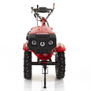 Motocultor 4x4 Rotakt Gladiator RO15RE-2P motor 15CP benzina 2+1 viteze latime lucru 56-135 cm freze roti cauciuc 5.00-12" pornire electrica 2 prize de putere + Remorca Rotakt Transporter REM600 4x4 capacitate incarcare 600 kg