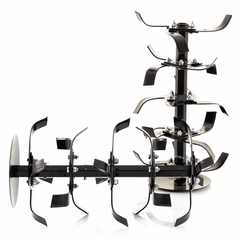 Motocultor Rotakt Gladiator RO15RE-2P motor 15CP benzina 2+1 viteze latime lucru 56-135 cm freze roti cauciuc 5.00-12" pornire electrica 2 prize de putere