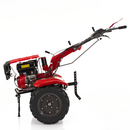 Motocultor 4x4 Rotakt Goliath RO17RE-2P motor 17CP benzina 2+1 viteze latime lucru 56-135 cm freze roti cauciuc 5.00-12" pornire electrica 2 prize de putere + Remorca Rotakt Transporter REM600 4x4 capacitate incarcare 600 kg