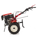 Motocultor Rotakt Godzilla RO135C 2-PTO motor 9CP diesel 2+1 viteze latime lucru 56-135 cm freze roti cauciuc 5.00-12" pornire electrica 2 prize de putere roti metal plug arat rarita reglabila plug cartofi cultivator plug reversibil remorca 5l ulei