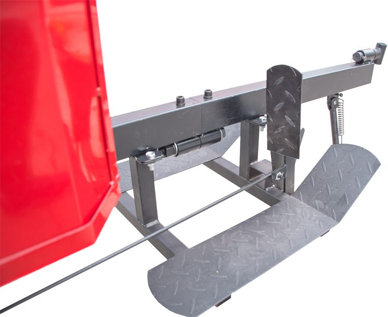 Remorca motocultor Rotakt Dragon REM300S capacitate incarcare 300 kg roti 4.00-8 cuva 110x74x33 cm cutie scule frana mecanica