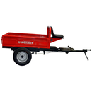 Remorca motocultor Rotakt Maximo REM500 basculabila capacitate incarcare 500 kg roti 5.00-12 cuva 137x92x31 cm cutie scule sistem dublu de franare
