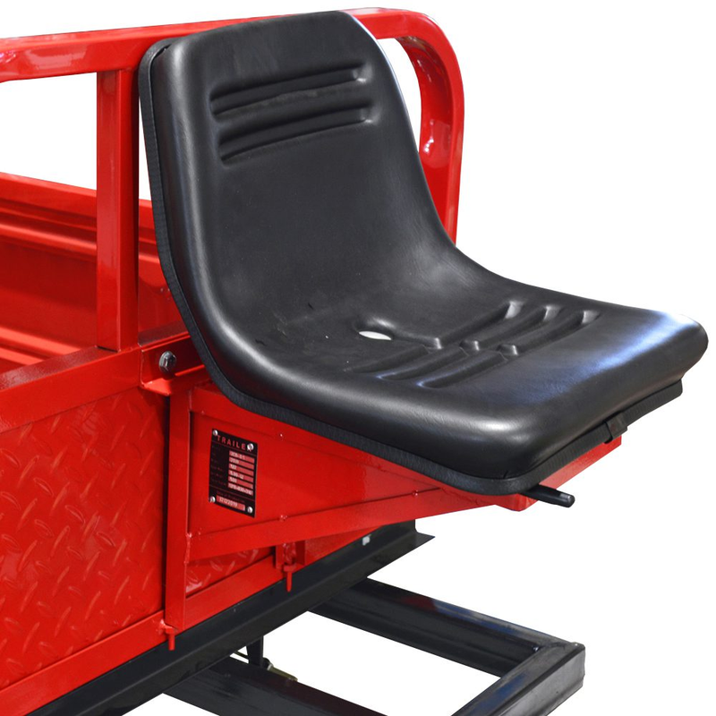 Remorca motocultor Rotakt Maximo REM500 basculabila capacitate incarcare 500 kg roti 5.00-12 cuva 137x92x31 cm cutie scule sistem dublu de franare